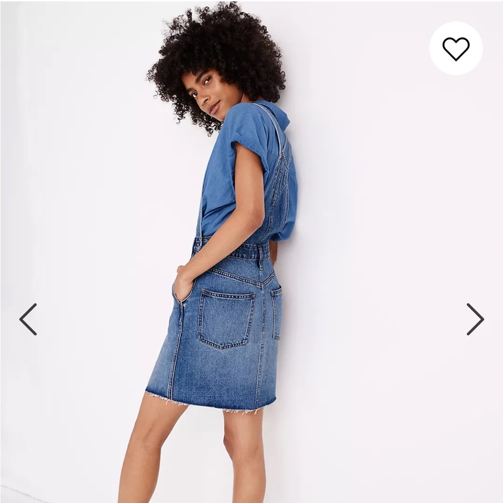 NWOT Madewell Medium Wash Denim Overall Dress - Picture 4 of 5